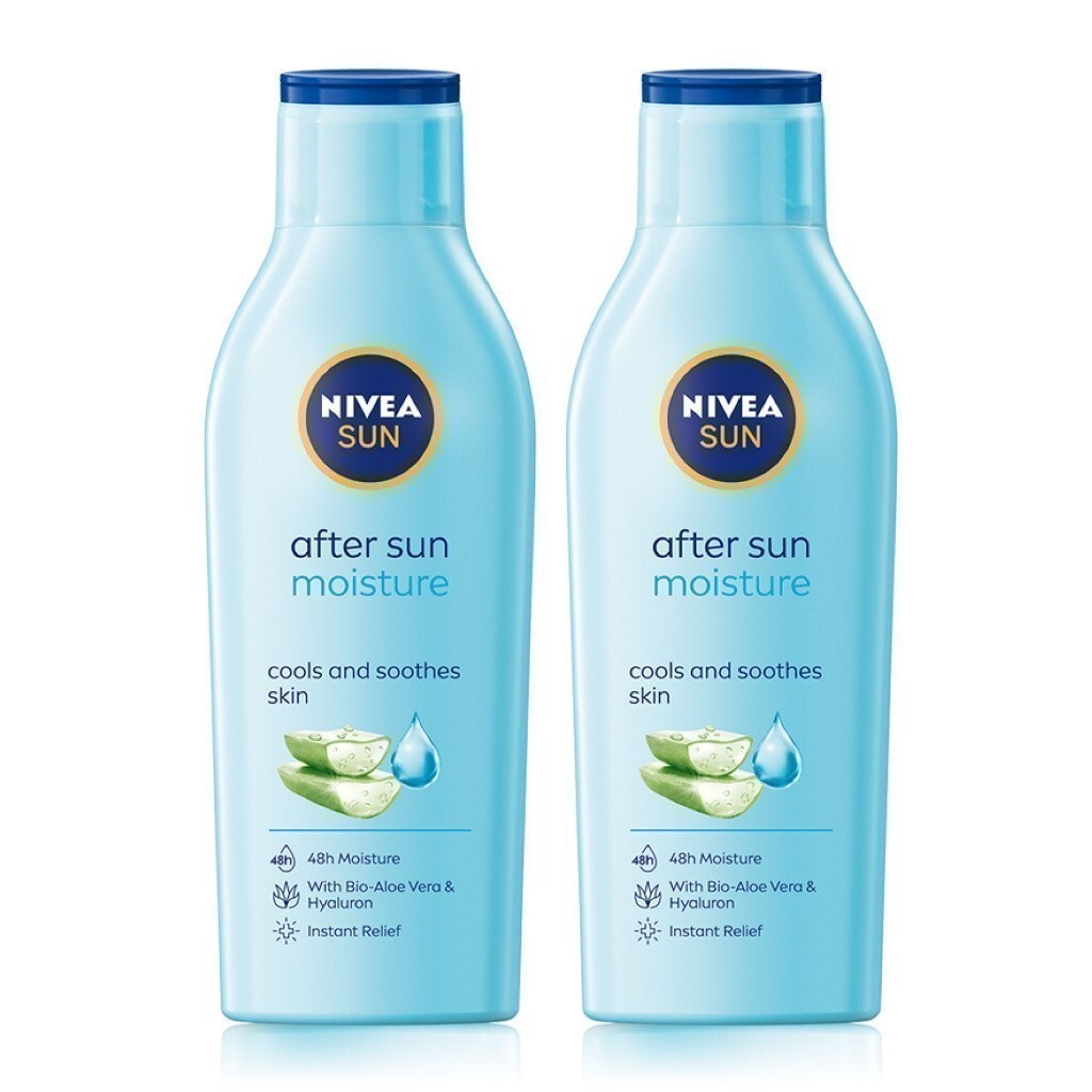 2 x Nivea Sun After Sun Moisture Lotion Cools And Soothes