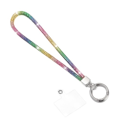 Wrist Straps Rhinestone Phone Lanyard Hanging Cord Crystal Anti-lost Rope - Photo 12 sur 20