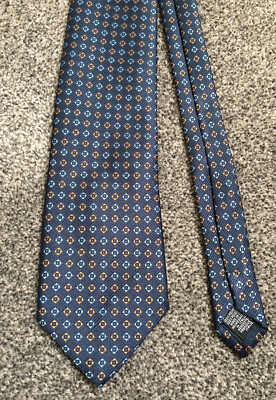 Krawattenhalter blau geometrisch Polyester Smart Tie 3,6'' breit 56'' lang