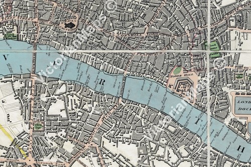 antique old guide map historical plan London E. Mogg 1814 XL art print poster - Picture 4 of 7
