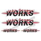 Car sticker Mini John Cooper Works x4 Decals 2 sizes for Car bumper window panel