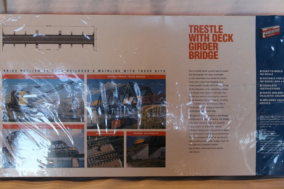 HO Scale Walthers Trestle With Deck Girder Bridge Kit, #933-3147 BNOS - Image 2 of 3