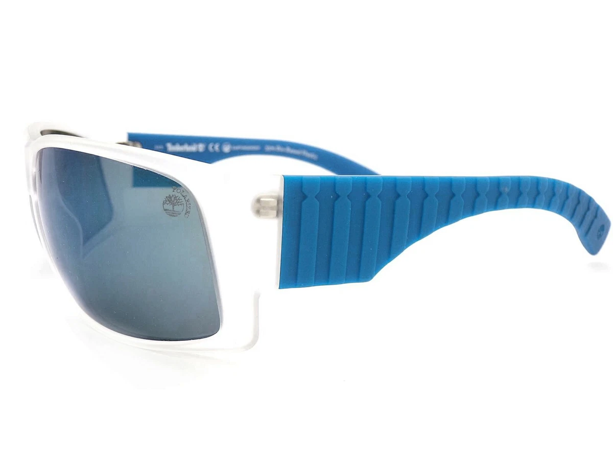 Timberland Polarized Sunglasses Opaque Blue with Blue Mirror Lenses TB9215 20D