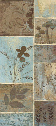 Blue Design I Jo Moulton Art Print 8x18 Sagebrush - Picture 1 of 1