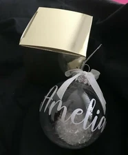 'Personalised Christmas Bauble ‘Amelia' Ready to Hang - Xmas Gift Idea