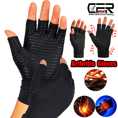 Copper Wrist Hand Brace Support Sleeves Gloves Carpal TunnelArthritis Long Arm - Picture 8 of 19
