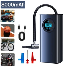 Cordless 150 PSI Air Compressor Tire Inflator Fits Car Moto Bike Tires Air Pump