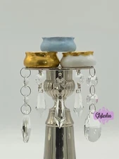 Antique 1889-1918 Oscar And Edgar Gutherz Royal Austria Open Salt Cellars Lot /3