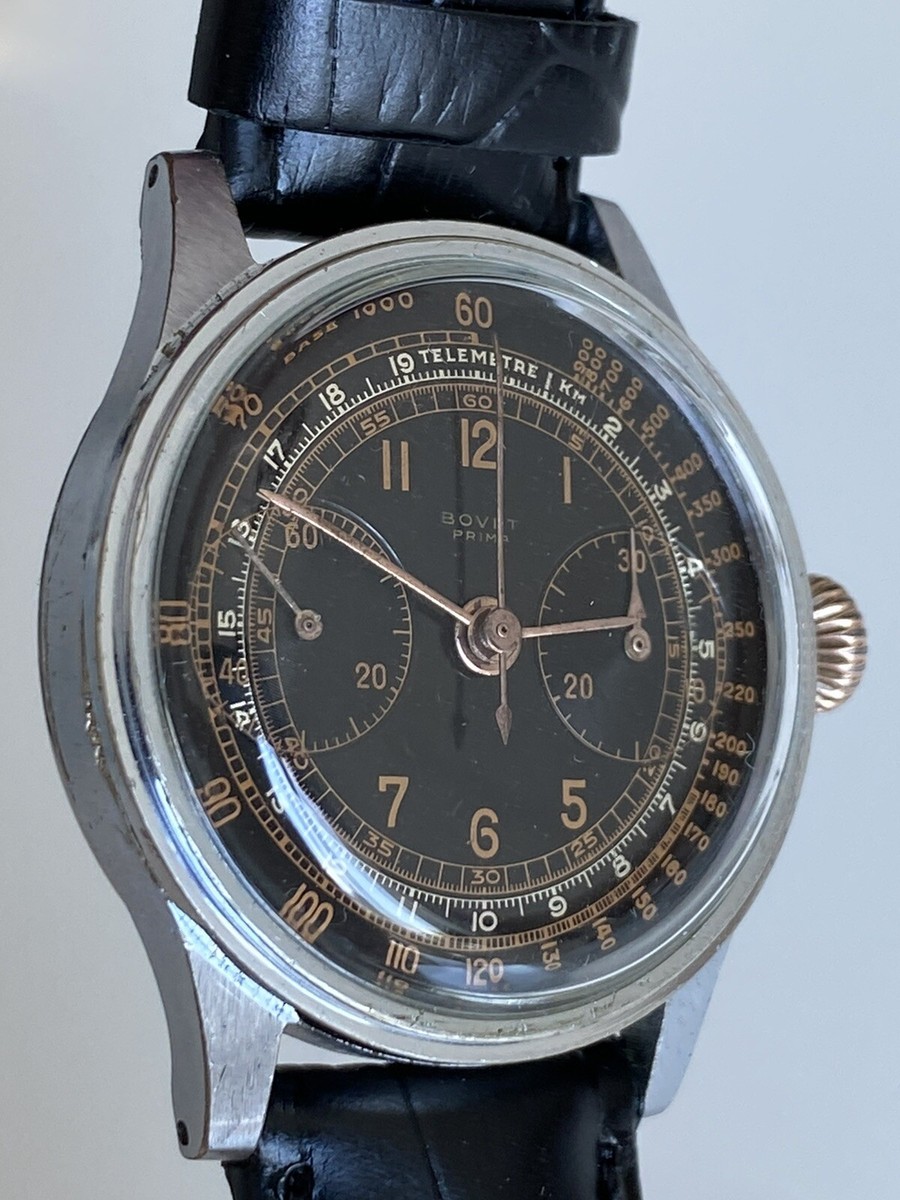 Vintage BOVET Prima 3 Pusher Chronograph 1940 Wrist Watch | eBay