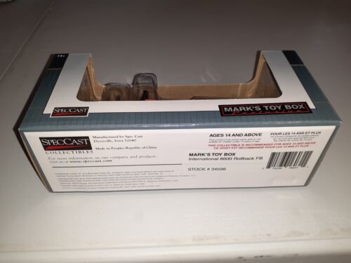 NIB 1/64 Custom Orange Grey Pete 385 Rollback Orange Bedrails Tow Truck SpecCast - Picture 8 of 8