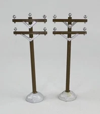 Miniature Telephone Poles Set Of 2 Sears Lemax Village Trains City Accessories
