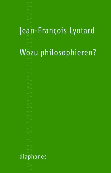 Warum Philosophieren? | Transpositionen | Jean-FrançOis Lyotard | Deutsch | Buch-image