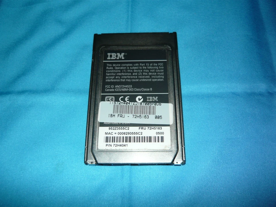 Vintage IBM ThinkPad EtherJet Ethernet PC Card 10 Mbps Used Description - Image 3 of 3