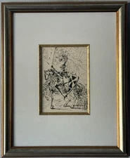 ORIGINAL SALVADOR DALI VINTAGE MODERN ABSTRACT SURREALIST SURREALISM ETCHING 65