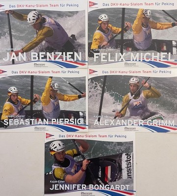 Olympia, Konvolut, 5 Autogrammkarten AK, Kanu, Slalom, Sommerspiele 2010 Peking
