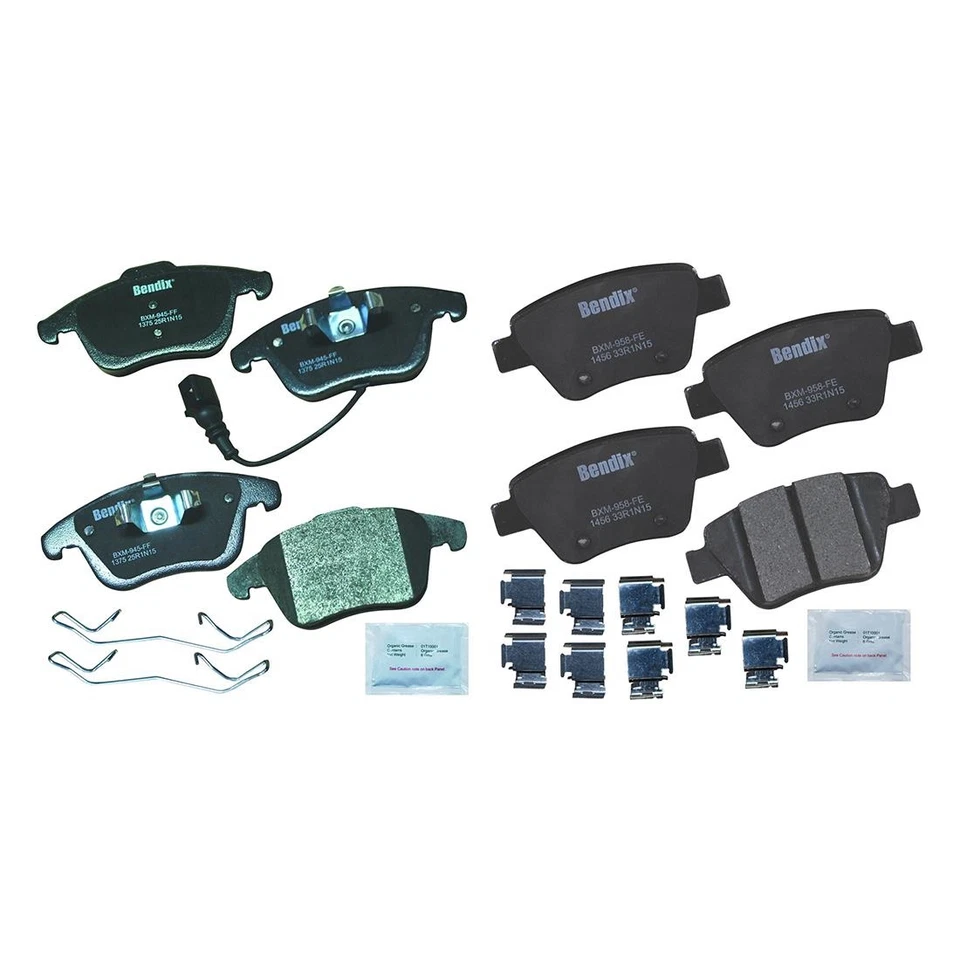 2x Juego de pastillas de freno de disco delanteras traseras para Volkswagen Passat 2012~2015 Foto 2 de 4