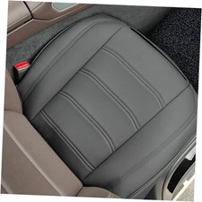Faux Leather Front Car Seat Covers Bottom Seat Cushion Covers, Anti 1 Pack Grey