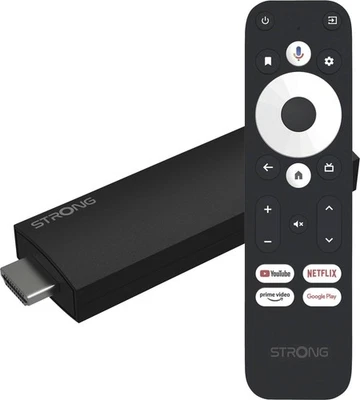 Strong LEAP-UNA Android TV Stick Media-Player HDMI WLAN HDR10+ BT Schwarz - Bild 1 von 4