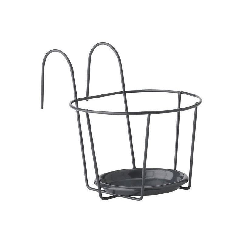 Porte pot balcon pour herbes aromatiques, support anthracite GARDEN ID