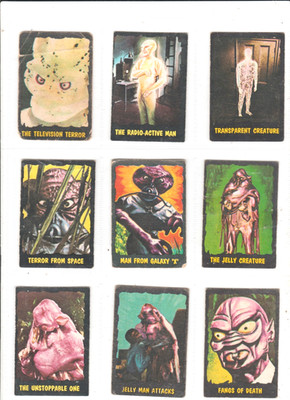 OUTER LIMITS 50 Gum Cards Full Set (Topps) Bubbles inc UK Rare 1964/1966 a&bc