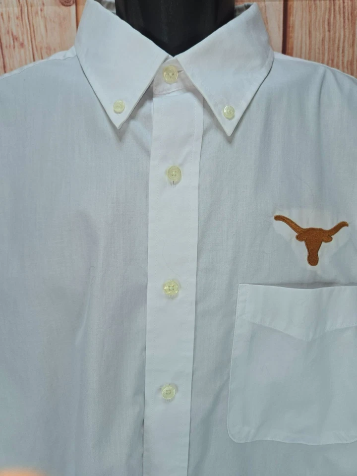 Texas Longhorn Антигуа белое платье рубашка большой - Изображение 3 из 4