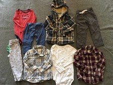 Baby Boy 24 Months 2T Clothing Lot 8x Pieces Bulk Winter Organic Flannel Sherpa