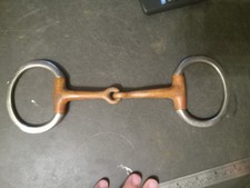 used eggbutt snaffle bit stainless steel 5 1/4 in copper mouth