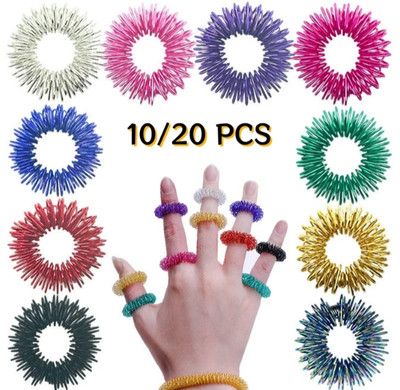 10/ Stück Akupressur Ring Set, Massageringe für Finger Akupressurring, Massage R