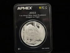 2022 Niue Apex Predators Dragon Vs Tiger 1 Oz Silver Coin Apmex First Strike