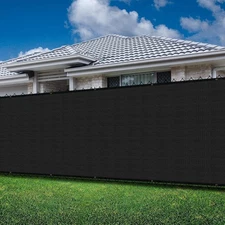 4' 5' 6' 8' tall Fence Privacy Screen Shade Cover Windscreen Mesh Garden-Black