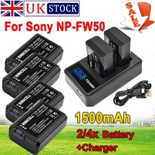2× 4× NP-FW50 Battery For Sony A7R2 A3000 A5000 A6300 NEX-3 NEX-7 + Dual Charger