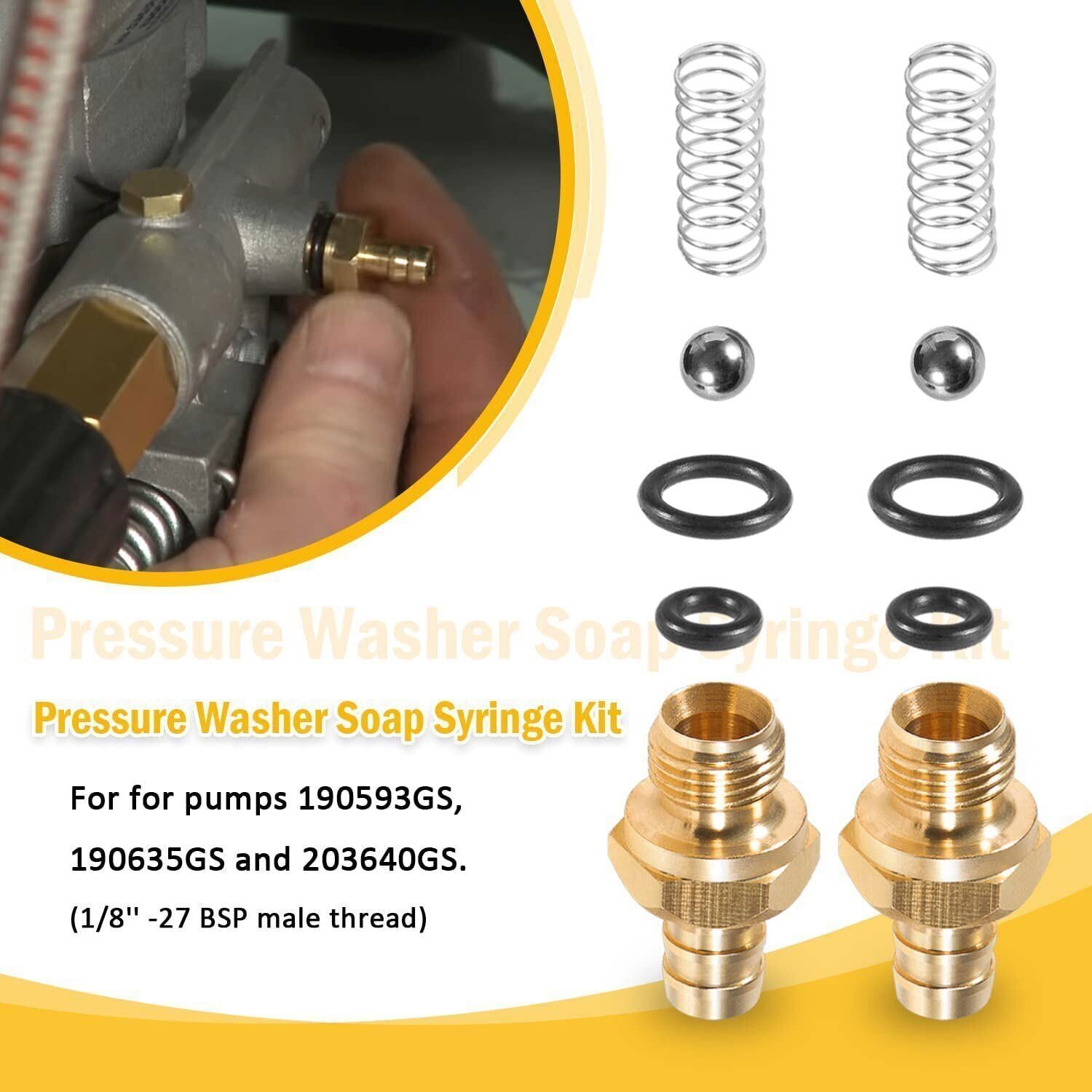 Pressure Washer Chemical Soap Injector Kit for Briggs Stratton 190635GS 190593GS