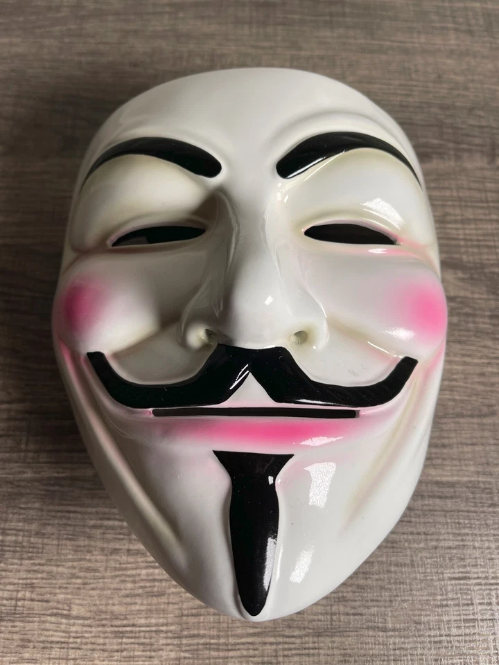 Guy Fawkes / V de Vendetta / Anonymous (máscara de utilería de resina de buena calidad) Foto 3 de 4