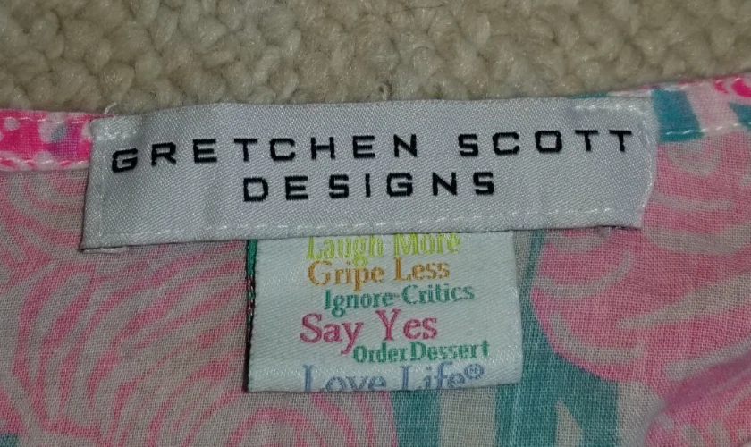 Mujer Natación Encubrimiento-GRETCHEN SCOTT-azul/rosa 'Tiger Tales' Cachemira Túnica-M Foto 4 de 4