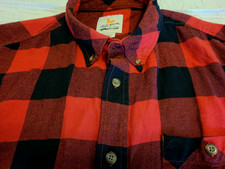 Field Stream Buffalo Plaid Heavy Flannel Shirt Button Up Long Sleeve Mens XL