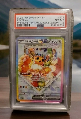 Eevee ex SVP 174 Scarlet & Violet Full Art Black Star Promo Holo PSA 8