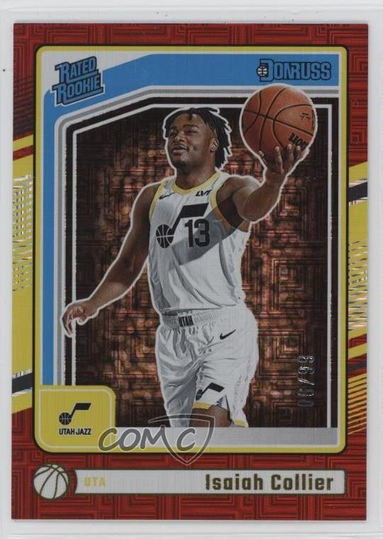 2024-25 Panini Donruss Rated Choice Red 6/99 Isaiah Collier #237 Rookie RC 11ng