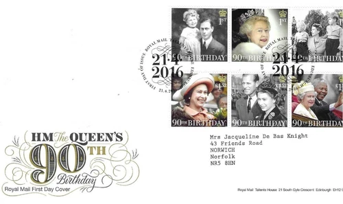 GB Comm/FDC - HM the Queen's 90th Birthday - Edinburgh -  2016 (RM974)