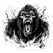 Scary Gorilla  - Vinyl Decal Sticker - Car Window Laptop - ebn9516