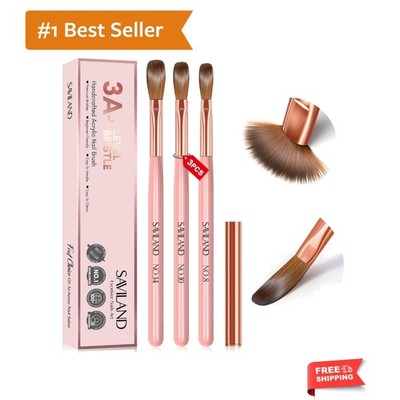 3PCS Acrylic Nail Brush Set: Size 8/10/14 Kolinsky Acrylic Nail Brushes for A...