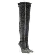 Saint Laurent Overkneestiefel 37,5 EUR Grün ...