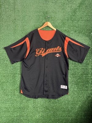 Vintage San Francisco Giants MLB Jersey Black Orange True Fan Size XL