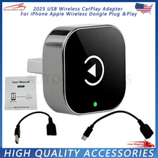 2025 2-in-1 Wired to Wireless CarPlay Adapter /Android Auto Adapter Plug & Play