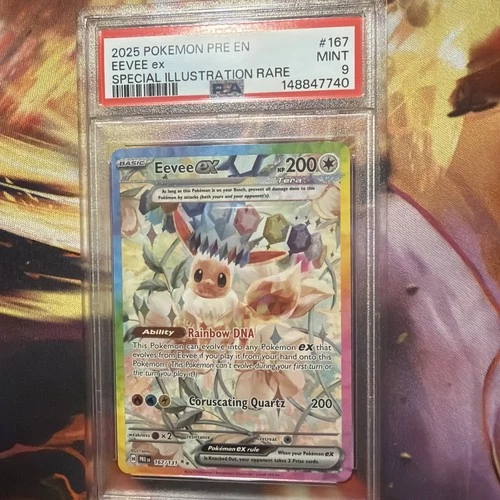 Pokémon Eevee ex #167 Sv: Prismatic Evolutions SIR Holo PSA 9 167/131 MINT