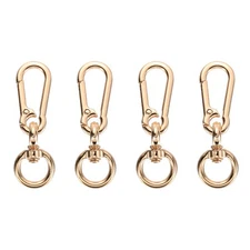 4Pcs Swivel Spring Snap Hook Clip, Zinc Alloy 2.52" Keychain Clip, Light Gold