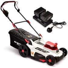 NETTA 40V Cordless Lawnmower – Brushless Motor, 43cm Cutting Width, 2×4.0Ah