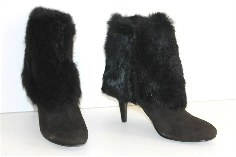 Bottes SAN MARINA En Cuir Et Suède - Noir Et Bleu Pétrole - Taille 38 EU (5 UK, 6.5 US) - Style à Enfiler, Bout En Amande