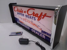 Chris Craft Motor Boats LED Display lighted sign lightbox Wall hanging Light