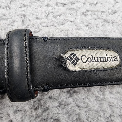 Columbia Belt Mens 34 Duck Metal Concho Braided Black Brass Hunting Bird - Picture 4 of 10