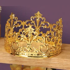 4"x 2-1/4" Shiny METAL Royal CROWN Cake Topper, Table Decor #9049 Choose Color